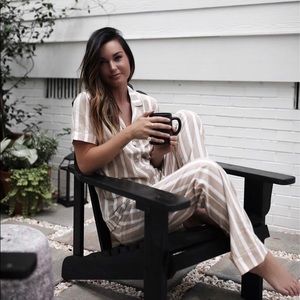 J. Crew striped neutral pj set. Size xs.